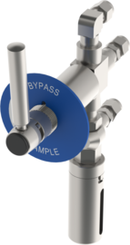 GC Vial Sampler SS316 10cc / 0.6 mm Needle Teflon seal + 3W Valve + SR 